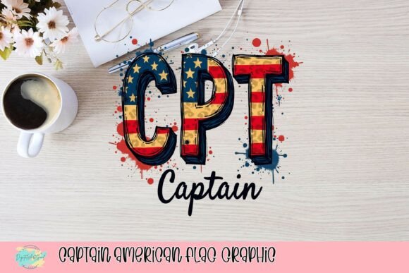 Captain American Flag Graphic: Bold Patriotism in Pixels