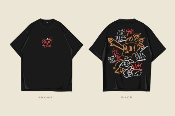 City Pulse Urban Graffiti Graphic Tee: Street Art Meets Print