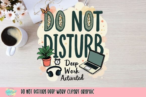 Do Not Disturb Deep Work Clipart: Your Focus Zone Activated