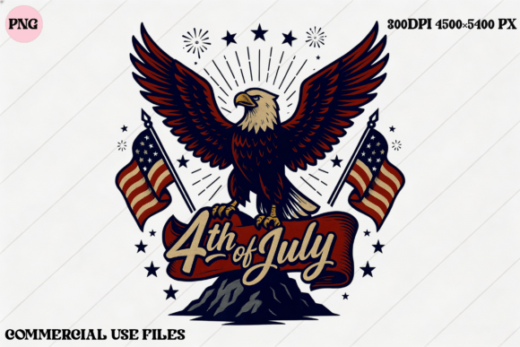 Eagle 4th of July American Flag Graphic: A Versatile Asset for Your Projects