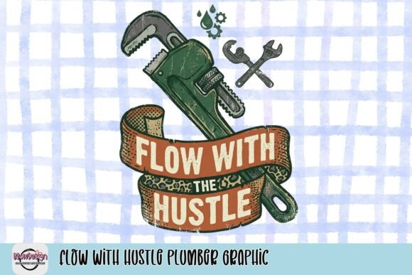 Flow with Hustle: The Vintage Plumber Graphic for Creators