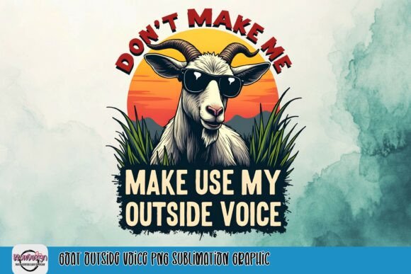 Goat Outside Voice PNG: A Bold Graphic for Creative Projects