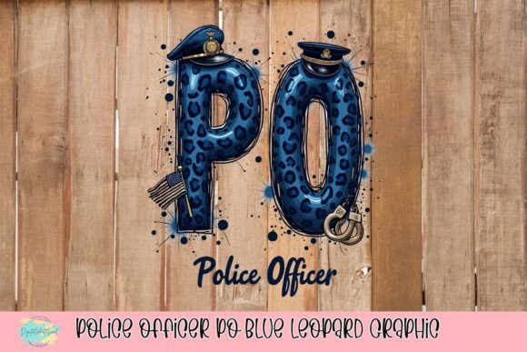 Police Officer PO Blue Leopard Graphic: Bold Support