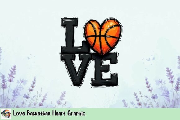 Score Big on Design: The Love Basketball Heart Graphic