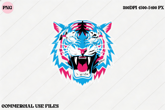 Unleash Power: Roaring Tiger Head Graphic Design PNG